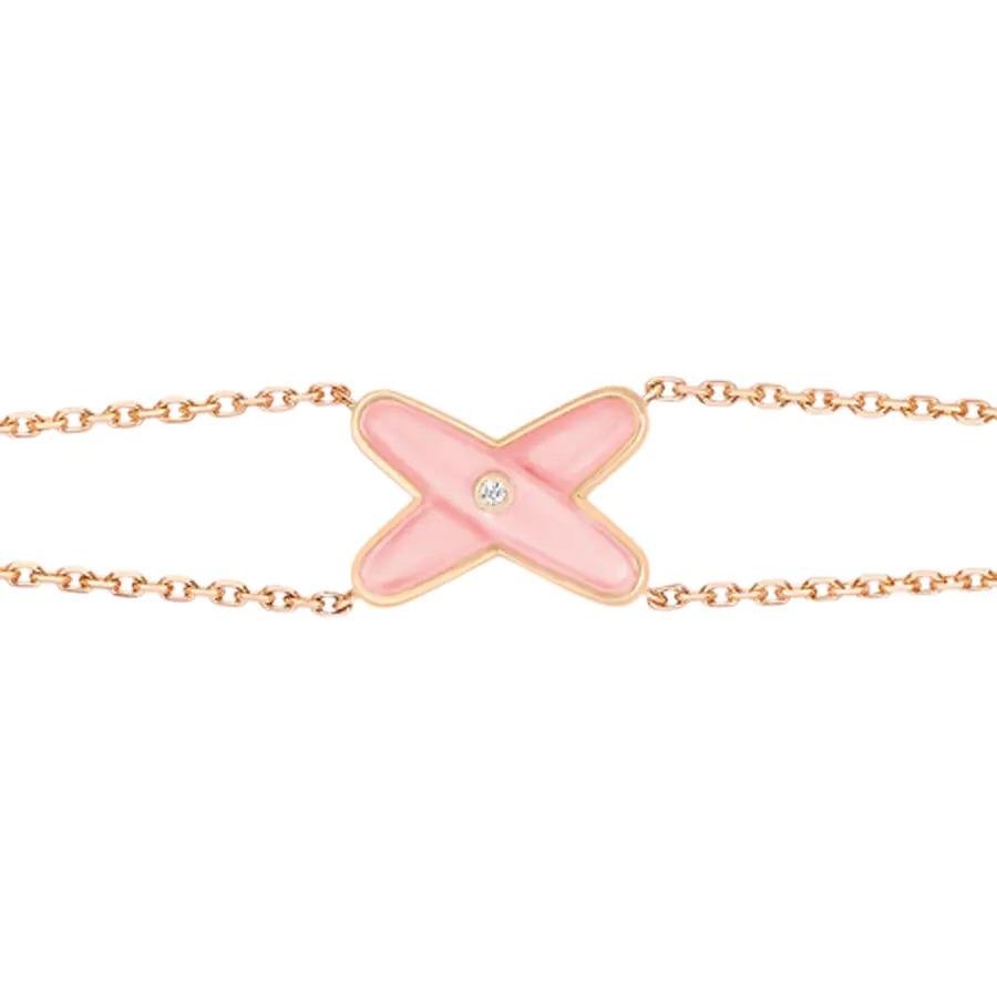 [⭐Hyrra Jewelry]JEUX BRACELET PINK MOP PINK GOLD 1 DIAMOND