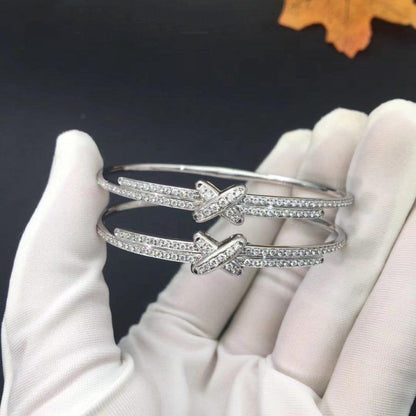 [⭐Hyrra Jewelry]JEUX DE BRACELET DIAMONDS SILVER