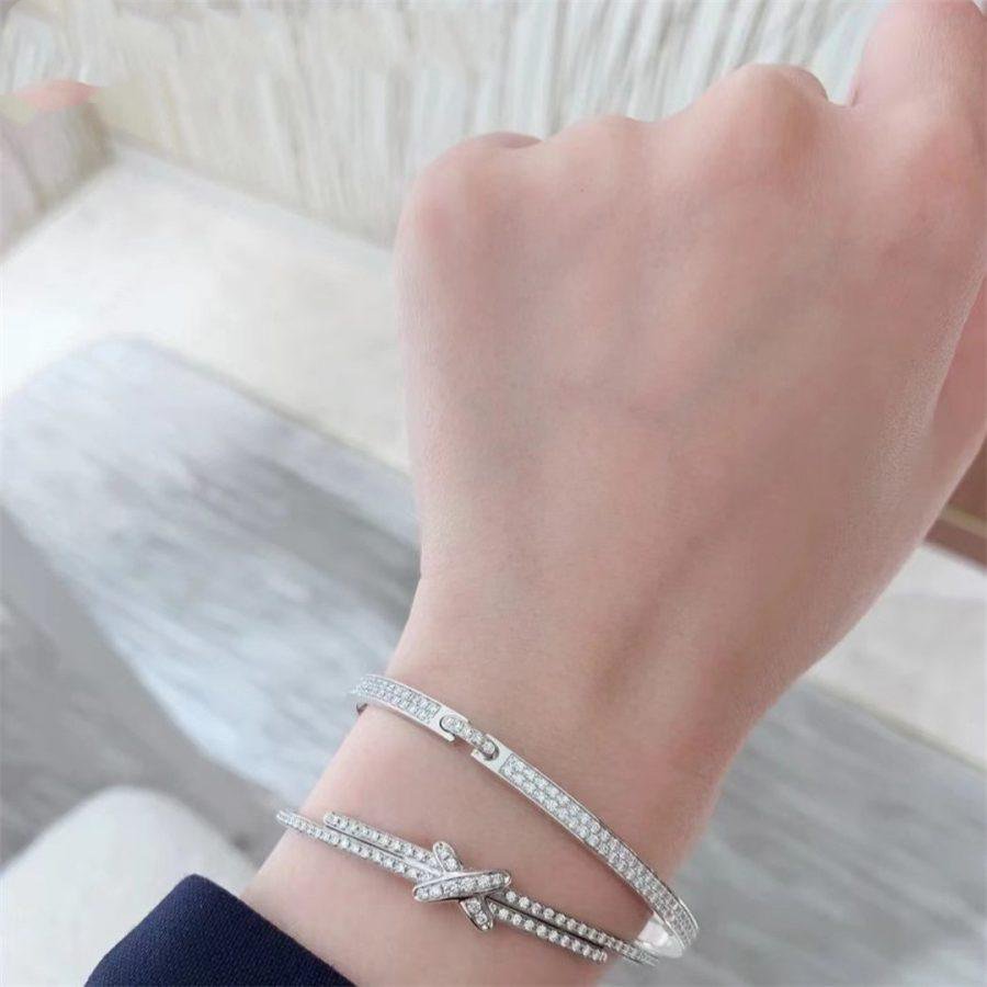 [⭐Hyrra Jewelry]JEUX DE BRACELET DIAMONDS SILVER