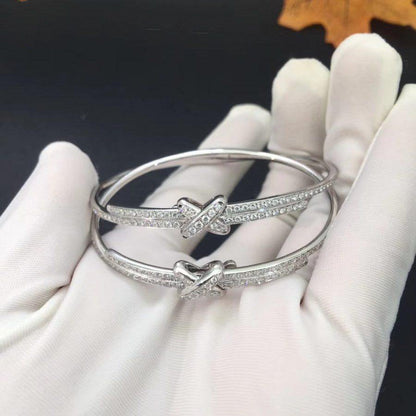 [⭐Hyrra Jewelry]JEUX DE BRACELET DIAMONDS SILVER