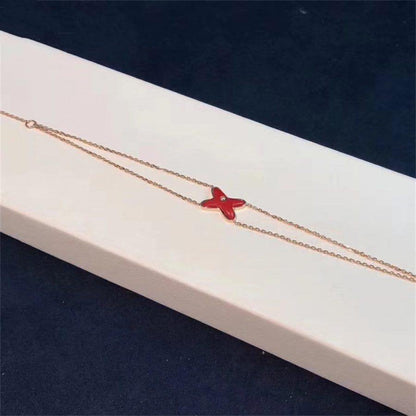 [⭐Hyrra Jewelry]JEUX BRACELET CARNELIAN PINK GOLD 1 DIAMOND