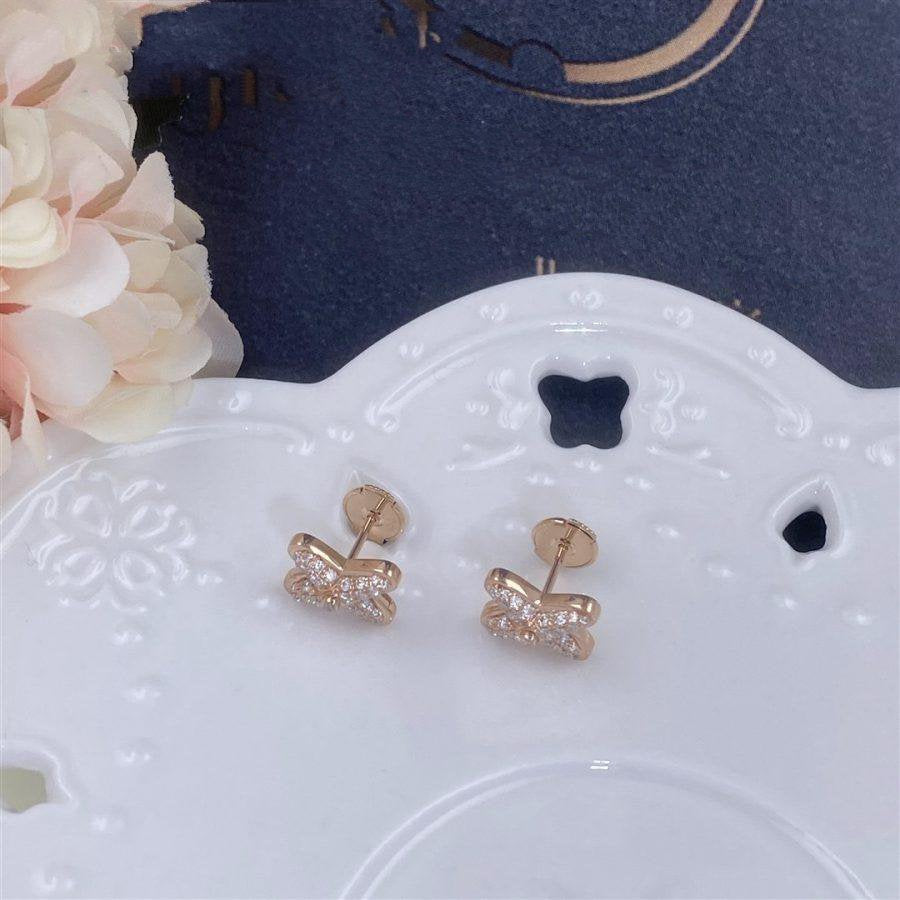 [⭐Hyrra Jewelry]JEUX DE PINK GOLD DIAMOND EARRINGS