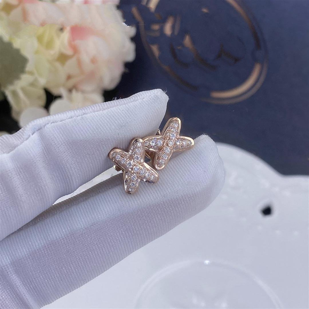 [⭐Hyrra Jewelry]JEUX DE PINK GOLD DIAMOND EARRINGS