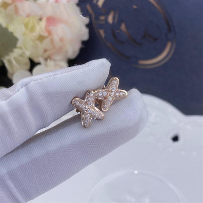[⭐Hyrra Jewelry]JEUX DE PINK GOLD DIAMOND EARRINGS