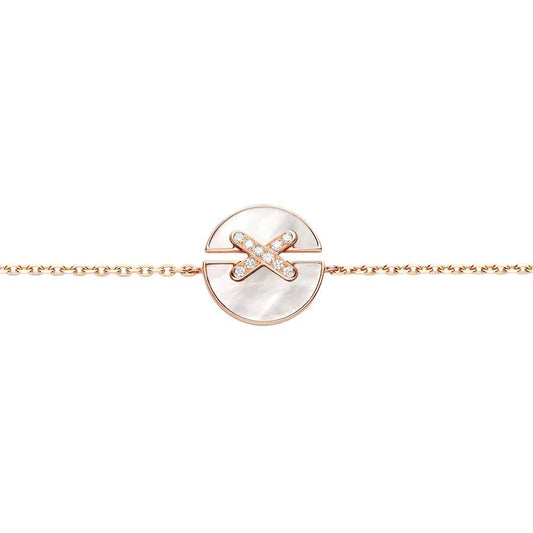 [⭐Hyrra Jewelry]JEUX DE BRACELET MOP PINK GOLD DIAMONDS