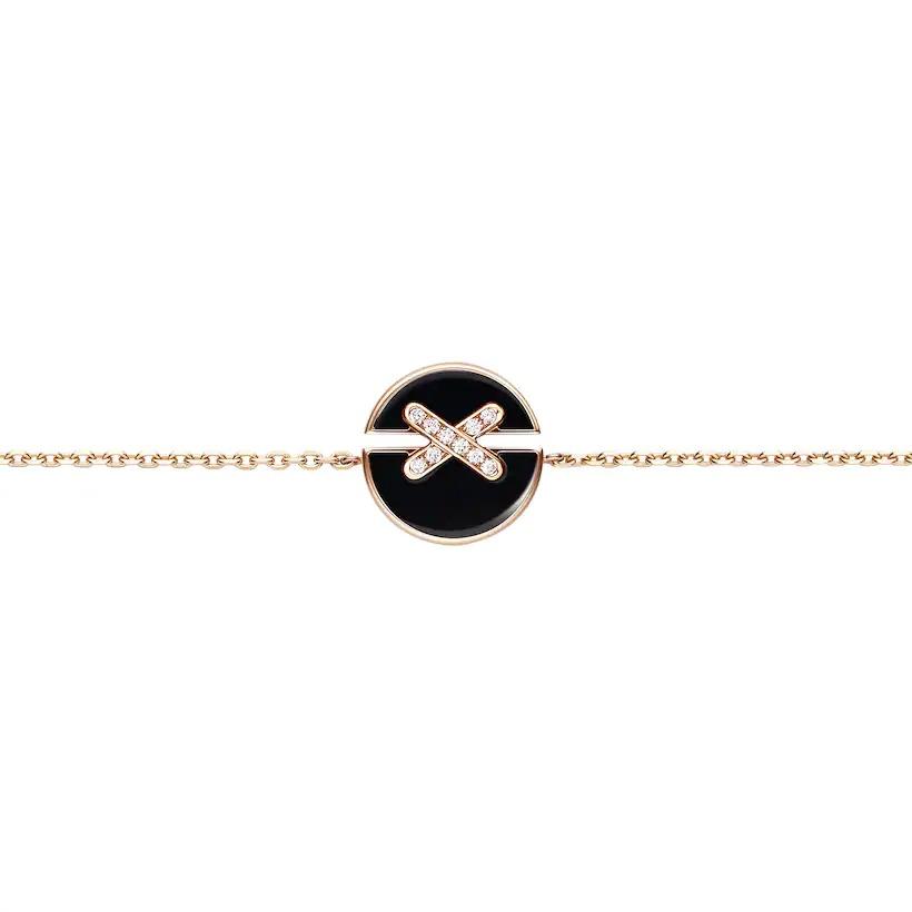 [⭐Hyrra Jewelry]JEUX DE BRACELET ONYX PINK GOLD DIAMOND