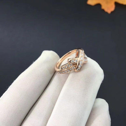 [⭐Hyrra Jewelry]JEUX DE RING PINK GOLD DIAMOND