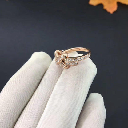 [⭐Hyrra Jewelry]JEUX DE RING PINK GOLD DIAMOND