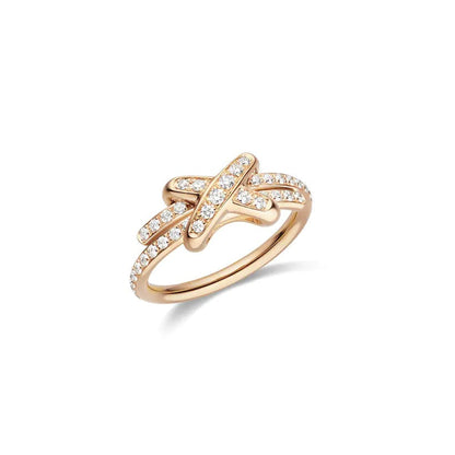 [⭐Hyrra Jewelry]JEUX DE RING PINK GOLD DIAMOND