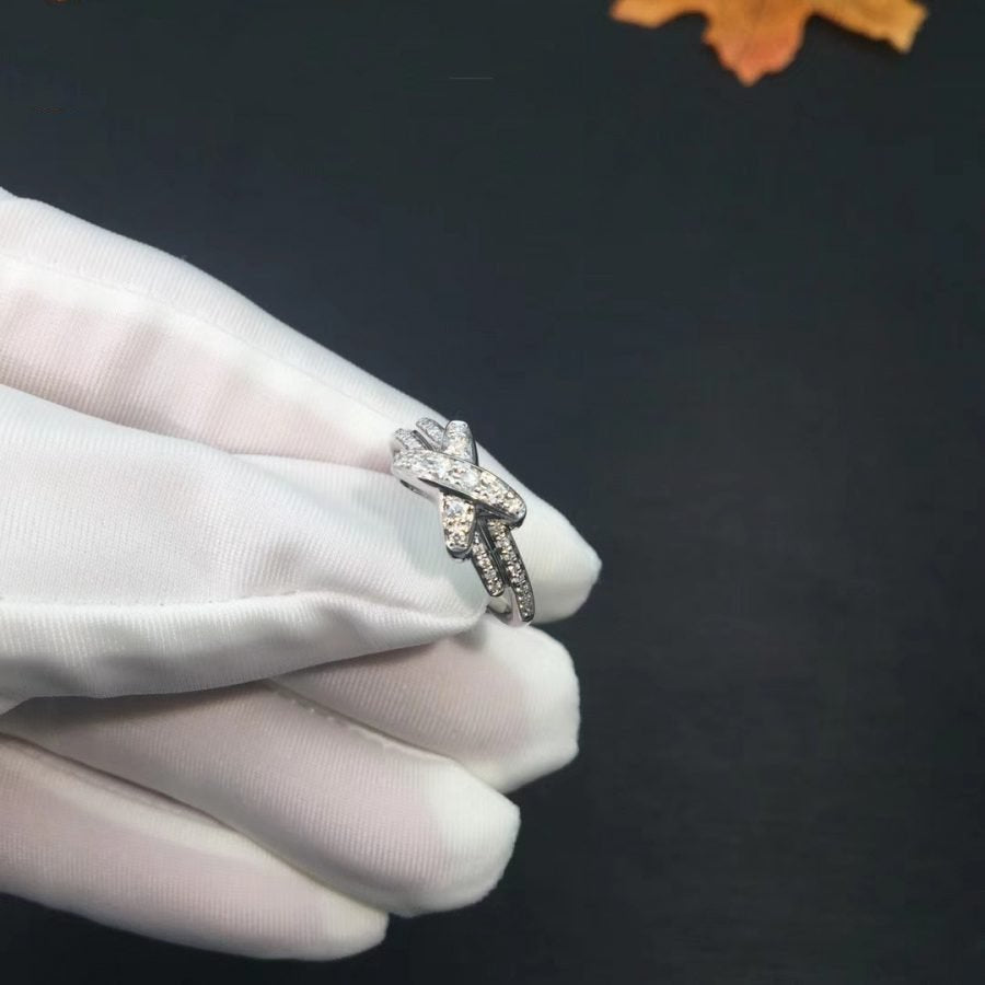 [⭐Hyrra Jewelry]JEUX DE SILVER DIAMOND RING