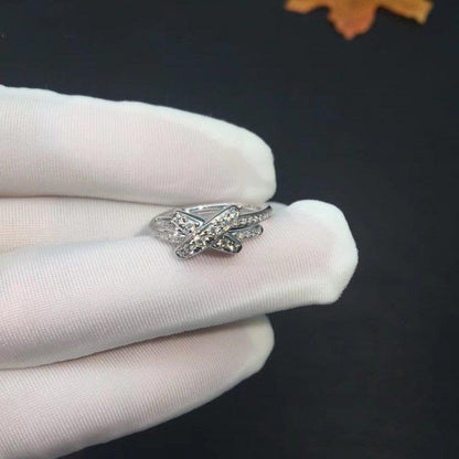 [⭐Hyrra Jewelry]JEUX DE SILVER DIAMOND RING