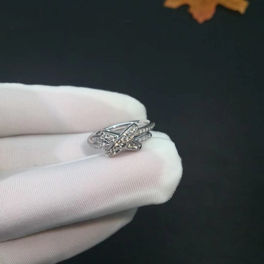 [⭐Hyrra Jewelry]JEUX DE SILVER DIAMOND RING