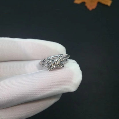 [⭐Hyrra Jewelry]JEUX DE SILVER DIAMOND RING