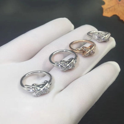 [⭐Hyrra Jewelry]JEUX DE SILVER DIAMOND RING