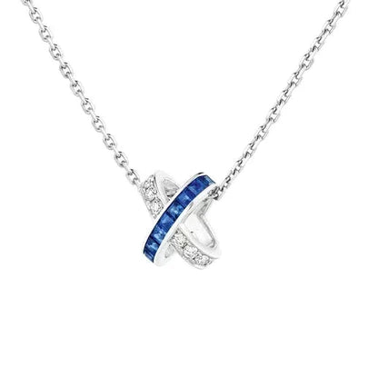 [⭐Hyrra Jewelry]LIENS DIAMOND SILVER NECKLACE