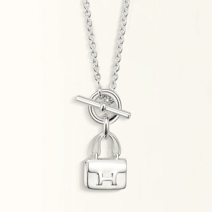 [⭐Hyrra Jewelry]POP H PEDANT SILVER NECKLACE
