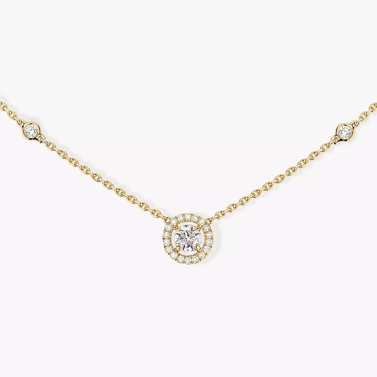 [⭐Hyrra Jewelry]Diamond Necklace 0,20ct Brilliant Shape Joy