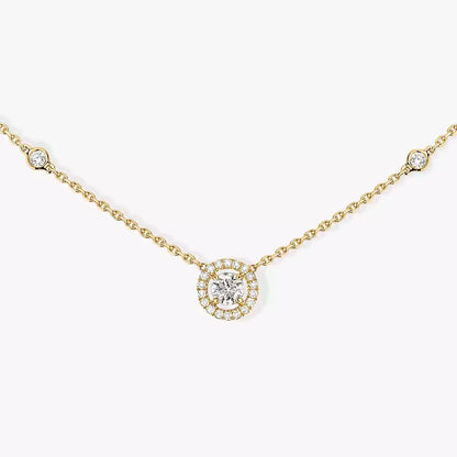 [⭐Hyrra Jewelry]Diamond Necklace 0,20ct Brilliant Shape Joy