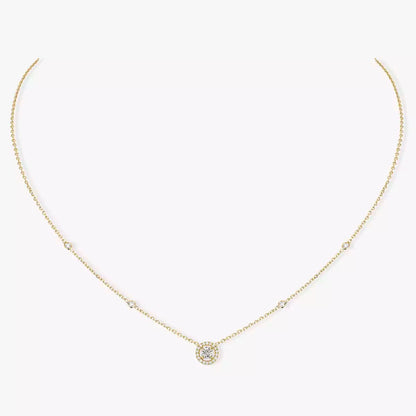 [⭐Hyrra Jewelry]Diamond Necklace 0,20ct Brilliant Shape Joy