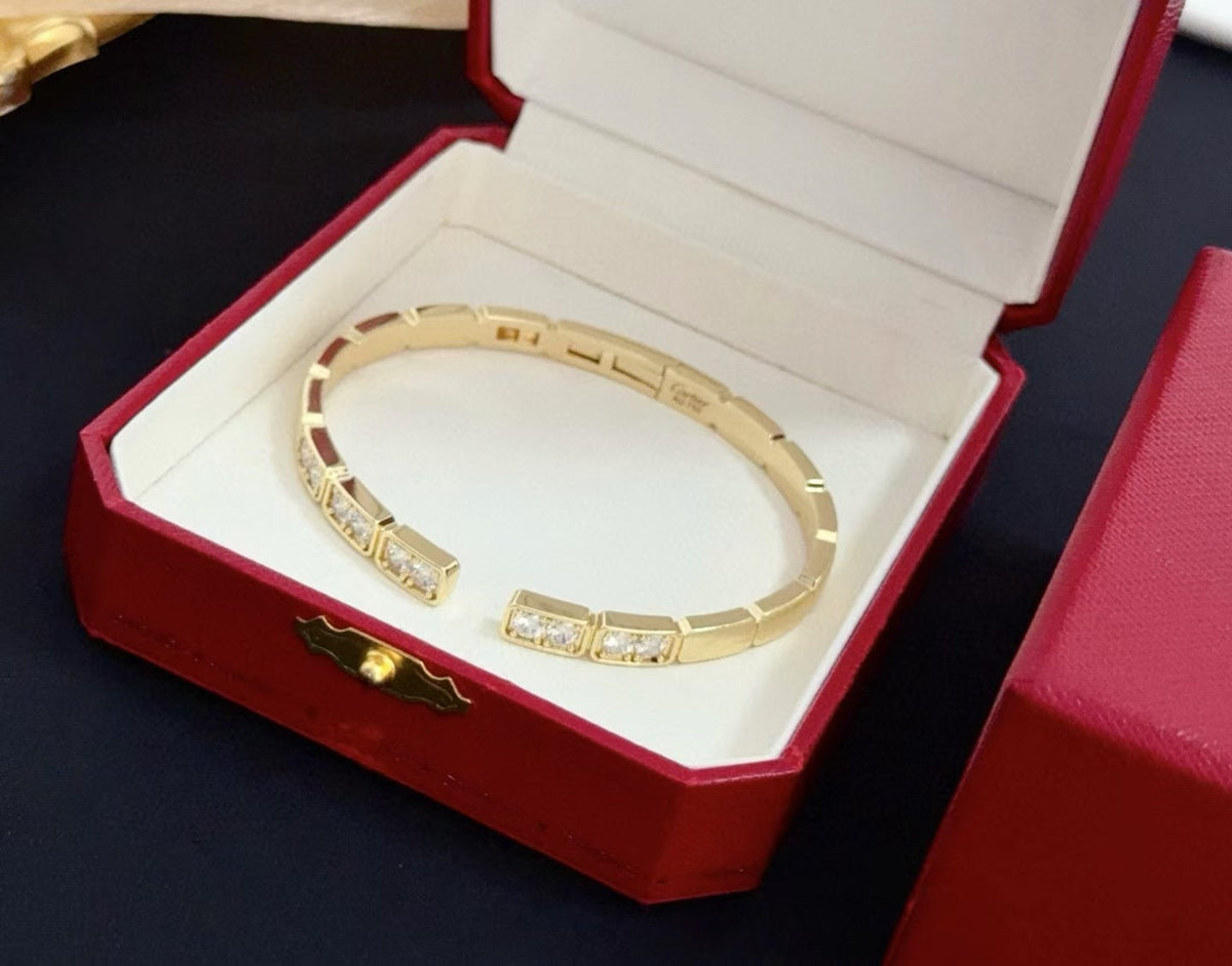[⭐Hyrra Jewelry jewelrys]LOVE DIAMOND OPEN  BRACELET