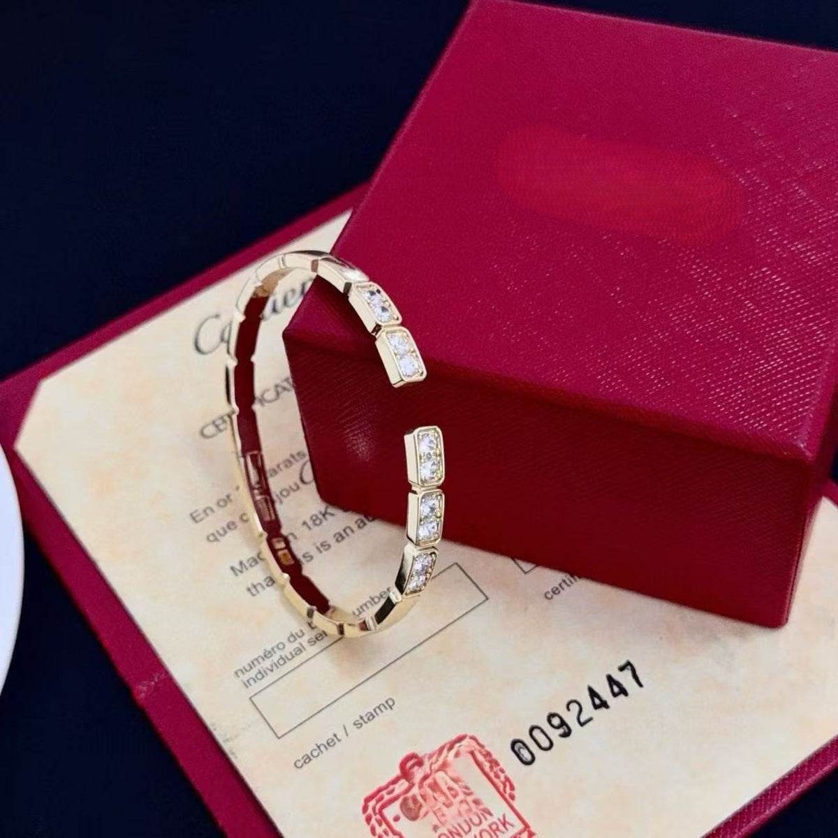 [⭐Hyrra Jewelry jewelrys]LOVE DIAMOND OPEN  BRACELET