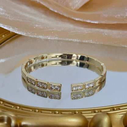 [⭐Hyrra Jewelry jewelrys]LOVE DIAMOND OPEN  BRACELET
