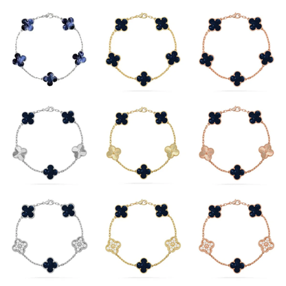 [⭐Hyrra Jewelry]CLOVER 5 MOTIF PIETERSITE BRACELET COLLECTION