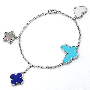 [⭐Hyrra Jewelry]LUCKY SPRING SILVER BRACELET 4 MOTIF