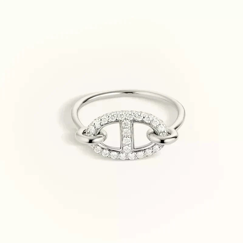 [⭐Hyrra Jewelry]RONDE SMALL SILVER DIAMOND RING