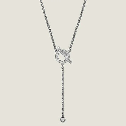 [⭐Hyrra Jewelry]FINESSE SILVER DIAMOND NECKLACE