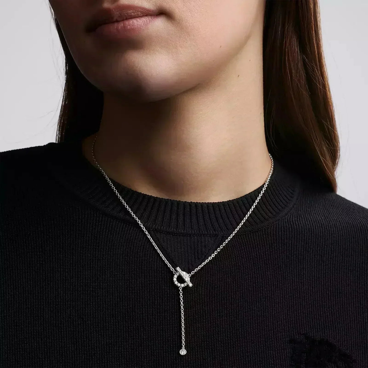 [⭐Hyrra Jewelry]FINESSE SILVER DIAMOND NECKLACE