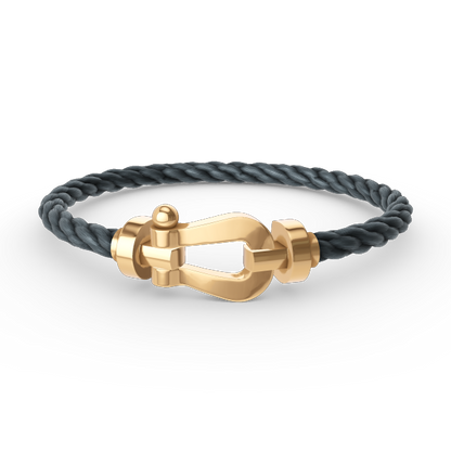 [⭐Hyrra Jewelry]FORCE LARGE HORSESHOE NO DIAMOND BRACELET GOLD