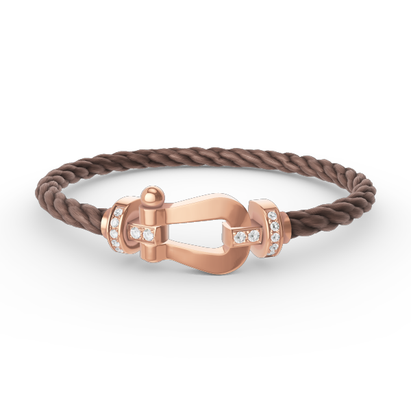 [⭐Hyrra Jewelry]FORCE LARGE HORSESHOE HALF DIAMOND BRACELET ROSE GOLD
