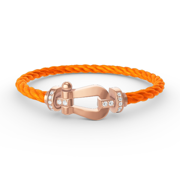 [⭐Hyrra Jewelry]FORCE LARGE HORSESHOE HALF DIAMOND BRACELET ROSE GOLD