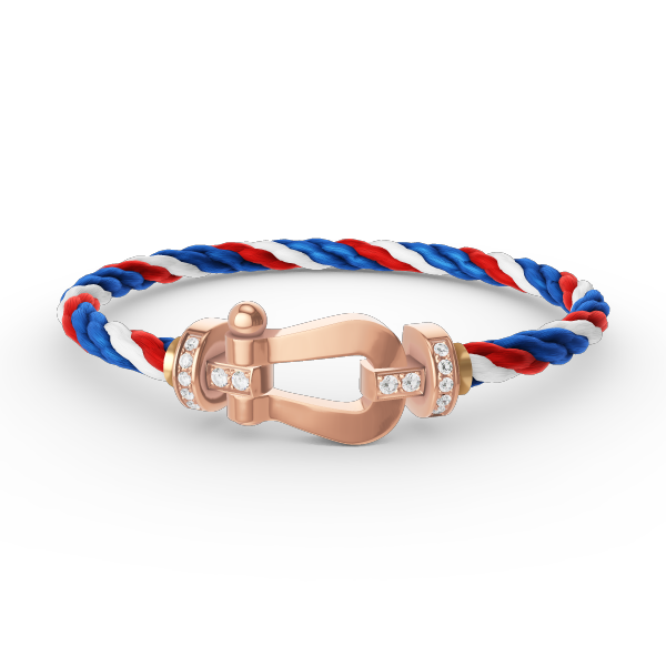 [⭐Hyrra Jewelry]FORCE LARGE HORSESHOE HALF DIAMOND BRACELET ROSE GOLD