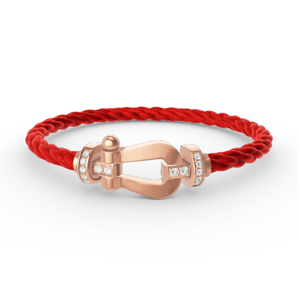 [⭐Hyrra Jewelry]FORCE LARGE HORSESHOE HALF DIAMOND BRACELET ROSE GOLD