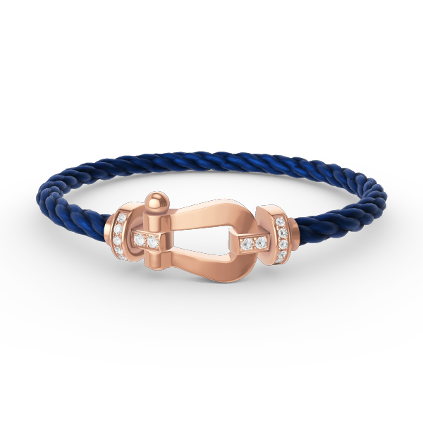 [⭐Hyrra Jewelry]FORCE LARGE HORSESHOE HALF DIAMOND BRACELET ROSE GOLD