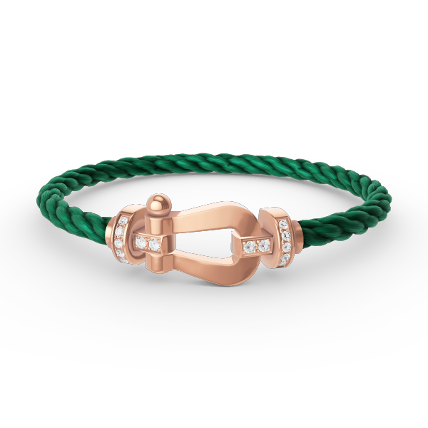 [⭐Hyrra Jewelry]FORCE LARGE HORSESHOE HALF DIAMOND BRACELET ROSE GOLD