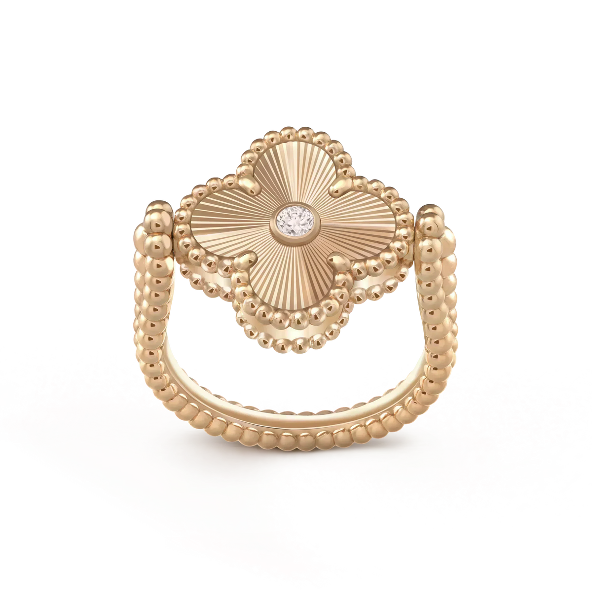 [⭐Hyrra Jewelry]CLOVER RIVERSIBLE ROSE GOLD RING