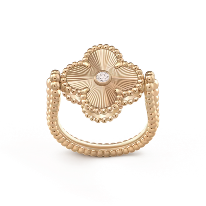 [⭐Hyrra Jewelry]CLOVER RIVERSIBLE ROSE GOLD RING