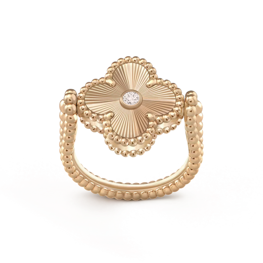 [⭐Hyrra Jewelry]CLOVER RIVERSIBLE ROSE GOLD RING