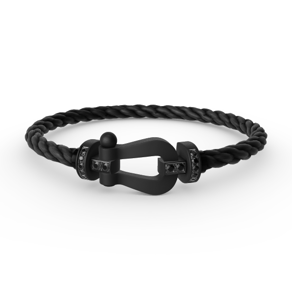 [⭐Hyrra Jewelry]FORCE LARGE SERIES HORSESHOE BLACK SAMURAI BRACELET