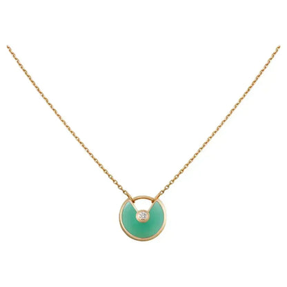 [⭐Hyrra Jewelry]AMULETTE GOLD MALACHITE NECKLACE