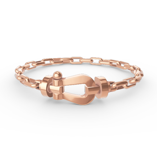 [⭐Hyrra Jewelry]FORCE LARGE HORSESHOE CLASP  METAL BRACELET