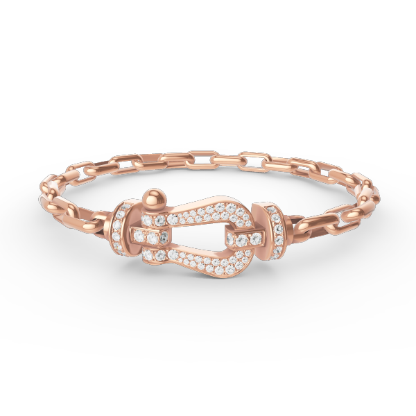 [⭐Hyrra Jewelry]FORCE LARGE HORSESHOE CLASP  METAL BRACELET