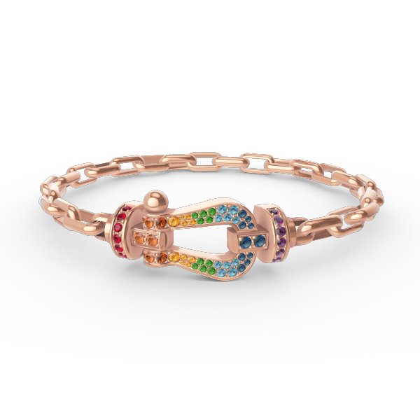 [⭐Hyrra Jewelry]FORCE LARGE HORSESHOE CLASP  METAL BRACELET
