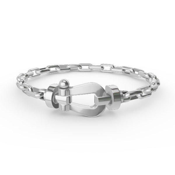 [⭐Hyrra Jewelry]FORCE LARGE HORSESHOE CLASP  METAL BRACELET