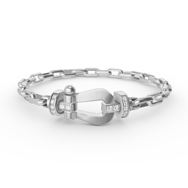 [⭐Hyrra Jewelry]FORCE LARGE HORSESHOE CLASP  METAL BRACELET