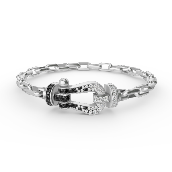 [⭐Hyrra Jewelry]FORCE LARGE HORSESHOE CLASP  METAL BRACELET