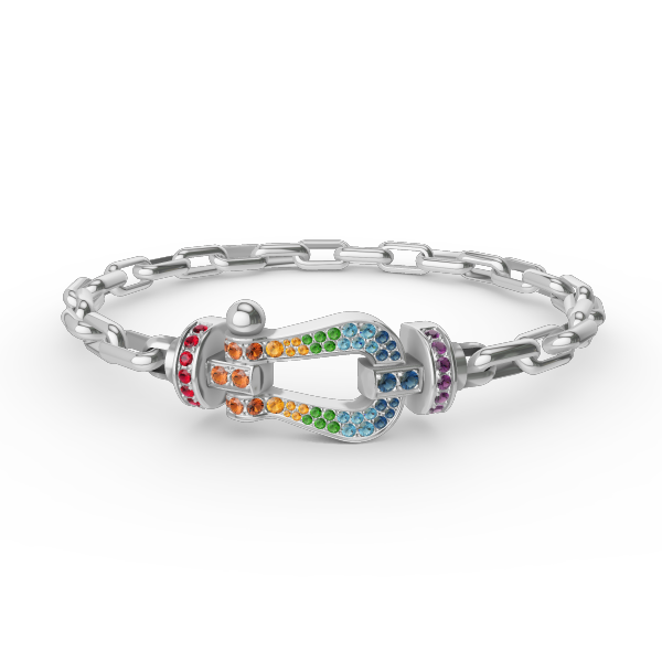 [⭐Hyrra Jewelry]FORCE LARGE HORSESHOE CLASP  METAL BRACELET